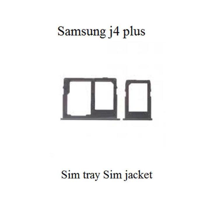 Samsung Galaxy J4 Plus Sim Tray Sim Jacket Sim Slot Sim Door For Samsung Galaxy J4 Plus - Black