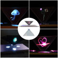 1pc Mini 3D Hologram Pyramid Display Projector Durable Video Stand Universal. 