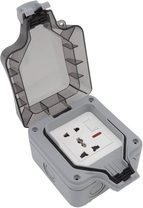 EU Waterproof Socket Box, Wear Resistance 16A 250V Buckle Outdoor Waterproof Socket Box