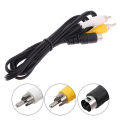 1PC For Sega Genesis 2/3 AV RCA Connection Cord Wire For SEGA Genesis II/MD 1.5M 3 Pin Game Audio Video AV Stereo Composite Cable Tetuo. 