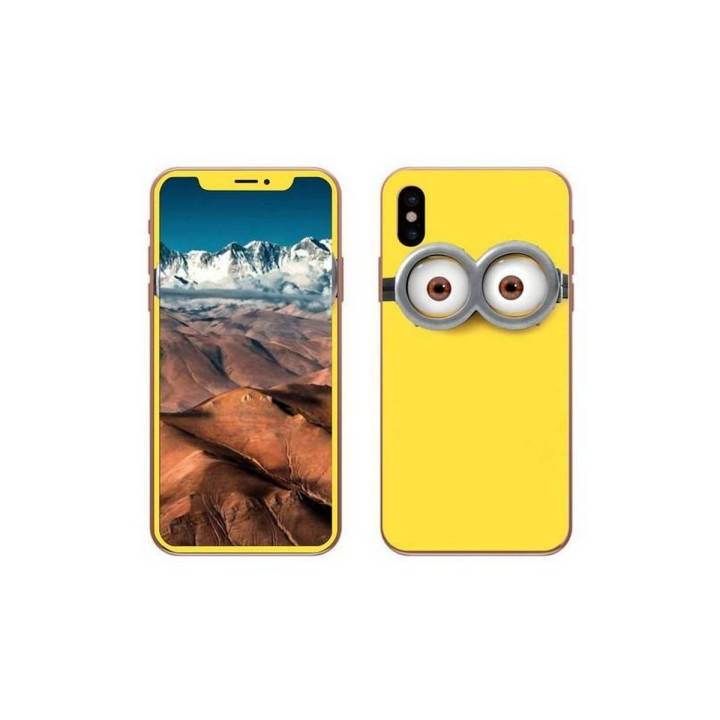 Apple Iphone X Custom Design Minion Eyes Mobile Skin