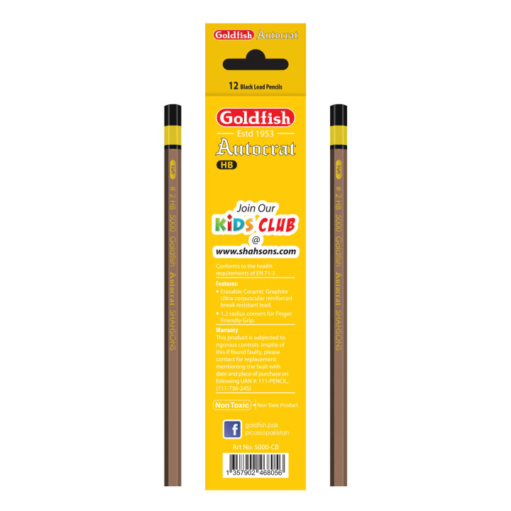 Goldfish%20Autocrat%2012%20Pcs%20HB%20Pencils%20Cardboard%20Pack%20-%20Image%202