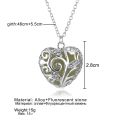 Vienkim Glow In The Dark Necklace Moon Square Heart Necklaces For Woman Water Drop Pendant Night Fluorescence Light. 