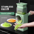 4 in 1 Multifunction Vegetable Cutter Slicer Hand Rotary Vegetable Grater Roller Shredder Potato Radish Scraper for Kitchen Tools. 