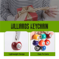 Colorful Billiard Ball Keychain Set 16 Pcs, Key Chain Balls Eightball Billar Billiards Chains Accessories. 