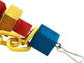 UK Bird Toys Pure Natural Colorful Wood Parrot Toys, Soft hanging & Rainbow Bridge for macao grey raw budgie  love birds fishers  Chew Hanging Ladder Stand Budgie Cockatiel Cage Bird. 