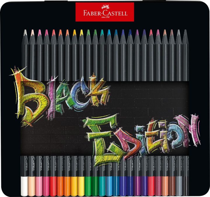 Faber-Castell Multicolor Colouring Pencils Blackwood Edition Tin of 24