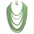 New Statement Seven Layers Beaded Necklace, Multi Strands Hand Making Necklace, Elena Wong Fashion Jewelry. 