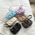 Fashion Soft PU Leather Cloud Bag One-shoulder Handbag Women's Crossbody Bags Armpit Cloud Fold Bag 1Pcs. 