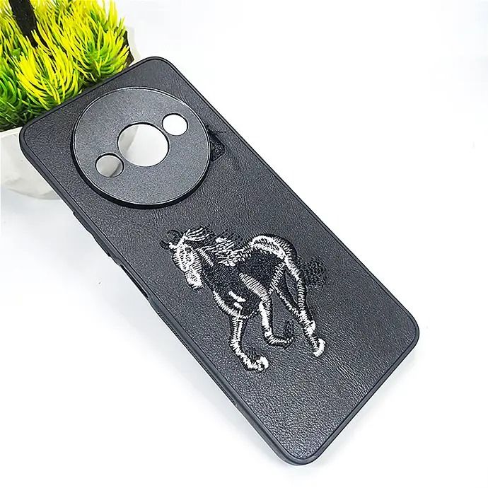 Xiaomi Redmi A3|Redmi A3x Santa Barbara Polo Back Case (Black) Leather Phone Pouch, Premium Leather Mobile Covers | Durable Protection & Style, Luxurious Leather Phone Cases