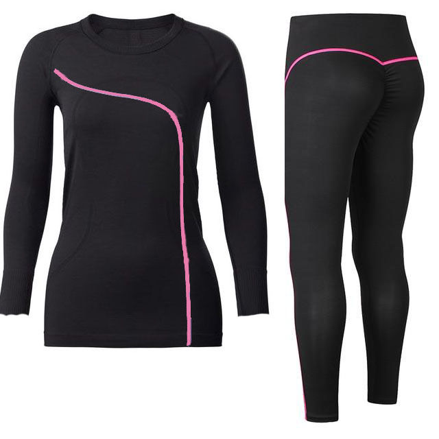 Women Gym Sets 2 piece Yoga Set Gym Clothes Tennis Yoga Shirt + Seamless Leggings Workout Sports Suit Active Wear