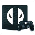 PS4 Silm Deadpool Design full body skin with 2 controller skin (only skin ). 
