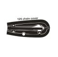 cg 125 chain cover black mat  Sticker For Cars 00132. 