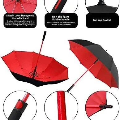 AL-Majeed%20Traders%2055%20Inch%20Extra%20Large%20Umbrella%20Double%20Canopy%20UV%20Protection%20Automatic%20Open%20Double%20Canopy%20Vented%20Sun%20Rain%20Windproof%20Waterproof%20Oversize%20Wedding%20Umbrellas%20for%20Women%20Men%20(WITHOUT%20COVER)%20-%20Image%202