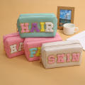 Waterproof Cosmetic bag Trendy Letter Print Makeup case Travel pouch for Travel Daily use Beauty professionals Gift Makeup organization. 