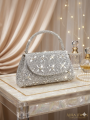 New Collection Bridal Clutch With Metal Handle Artical 74643. 