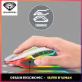 Divipard G202 Wired Cool RGB Optical Mouse Programming Ergonomics for PC Desktop Notebooks Suitable 3200DPI desktop Gaming Mouse. 