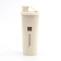 Gym/ sports wheat straw reusable plastic shaker bottle.. 