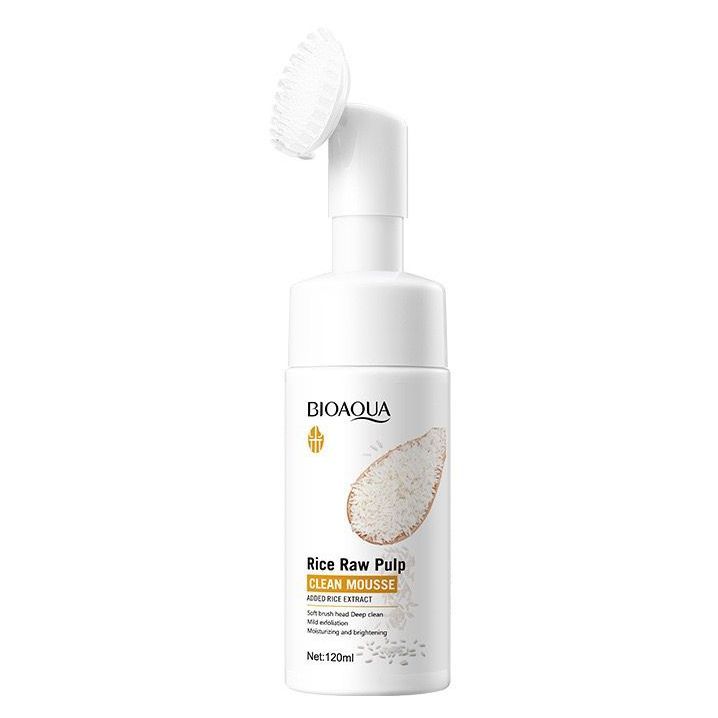 Bioaqua rice raw Pulp Face Wash Cleanser Deep Cleaning & Hydrating Facial Cleansers 120ml BQY51803