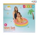 INTEX Sunset Glow Baby Pool 2ft (24" x 8.5" )  With Air Pump, 10pcs Balls & 2 Repair Patch Swimming Tub For Bath - Swimming Tub For Bath - Inflatable Pool Sunset Glow Baby Pool For Kids Inflatable Kids Bath Tub For Children - Swimming pool for kids. 