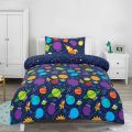 Beddy's Studio Soft Cotton Printed Space Design Kids Bed Sheet Set With Pillow Cases  Colorful 3d Bedsheets For Kids. 