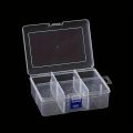 Lock Compartment Craft Storage Box with Adjustable Divider Clear Plastic Organizer Box Container for Storing Beads, Toys, Accessories, Medicine. 3 Different Sizes. 