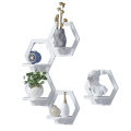Hexagon Wall Shelf, Wall Shelves, Wooden Wall Shelf For kids, girls, bed room, Lasercut floating Shelf. 