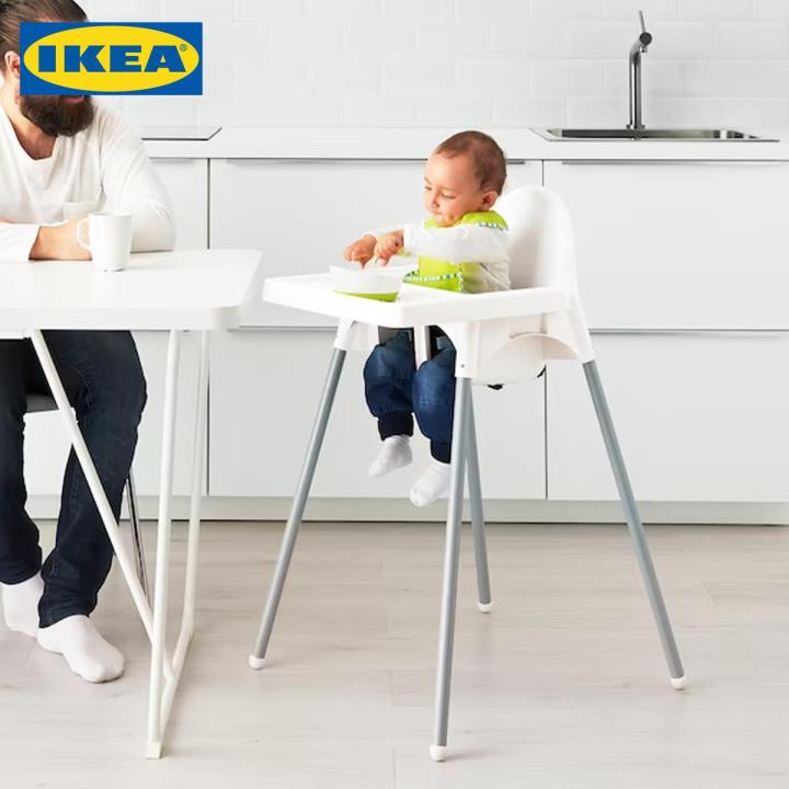 IKEA Baby Highchair with Tray and Safety Belts (Colors: Pink | Blue | White)