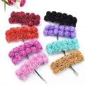 24Pcs Mini Rose, 2cm Foamic Rose, 2cm Artificial Flower Heads, Foam Flower Gifts Birthday Gifts. 