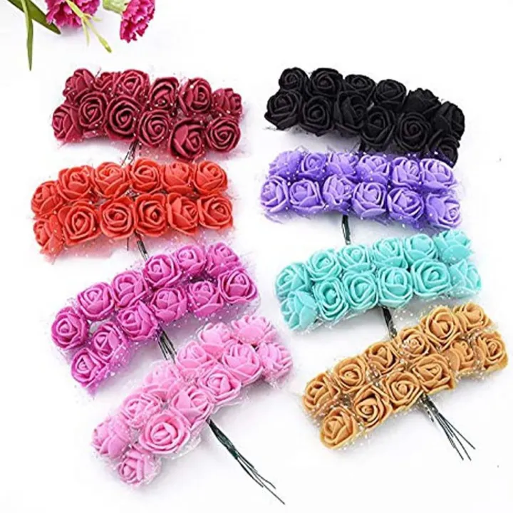 24Pcs%20Mini%20Rose,%202cm%20Foamic%20Rose,%202cm%20Artificial%20Flower%20Heads,%20Foam%20Flower%20Gifts%20Birthday%20Gifts%20-%20Image%202
