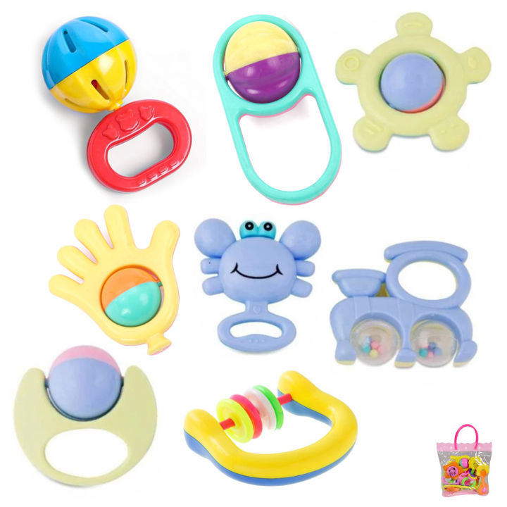 8 Pcs Baby Rattle Toy Baby Hand Holding Rattles Toys Babies Newborn Series Sweet Gift For Kids Boys Girls Infant New Born Daraz.pk