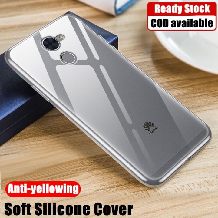 Lthmy for Huawei Y7 Prime 2017 TRT-L53 TRT-L21A Flexible Soft Matte Black Crystal Clear Phone Case Silicone Protective Back Cover