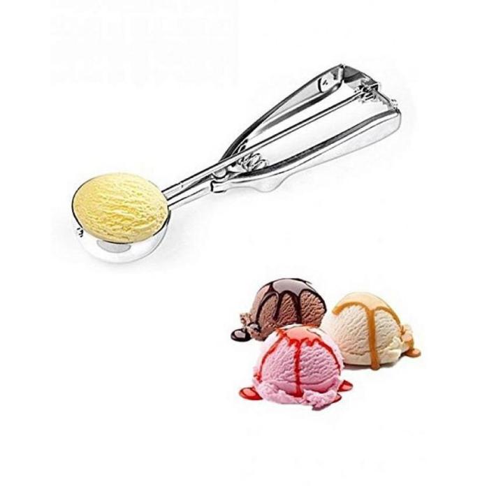 Stainless Steel Ice Cream Scooper - Silver
