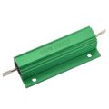 2 Pcs Aluminum Shell Wirewound Resistor Green 100W 100 Ohm & 50W 25 Ohm. 