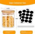 Mini Glass Spice Jars with Bamboo Lids 4oz, 24pcs Bamboo Spice Jars with Rewritable Labels and Pen, Round Spice Jars for Kitchen, Empty Glass Jars.... 