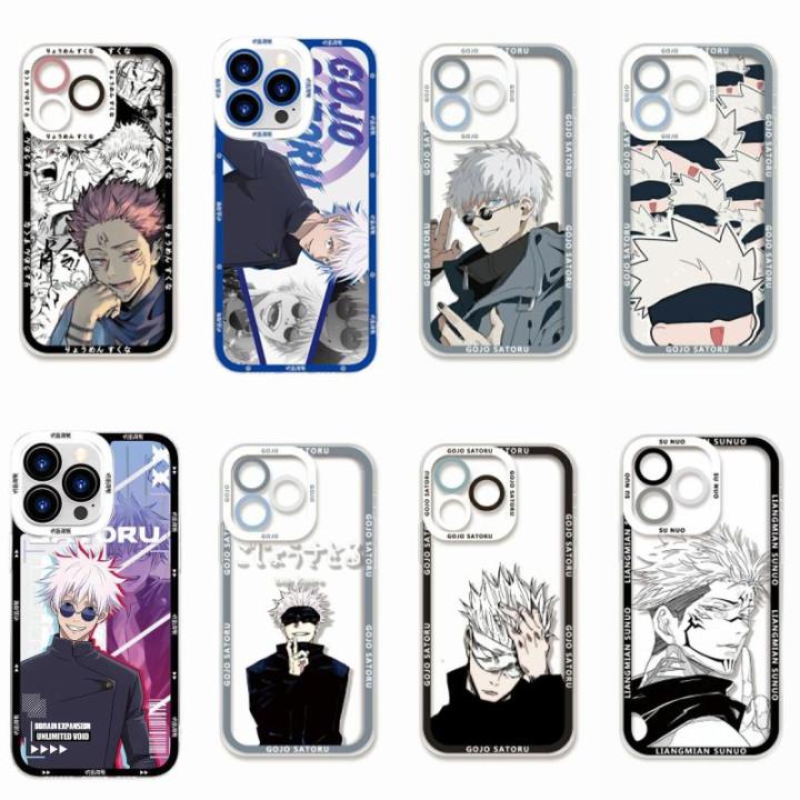 Phone Case For Infinix Hot 20 20S 20I 10S 10 Play 12 Pro Note 10 Pro Casing Angel Eyes Jujutsu Kaisen Soft Clear Japan Anime Square Shockproof Silicone Camera Protective TPU