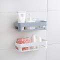 1Pcs Kitchen Wall Mounted Plastic Bathroom Box Bath Rack Shower Holder Storage Shelf. 