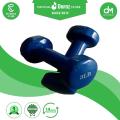 Fitness Club Pair of 3lbs Vinyl Dumbbells - Blue. 