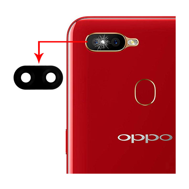Oppo A12 Camera Glass Replacement Rear Back Camera Lens For Oppo A12 - Black Burrak