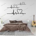 Zecor Gallery 3 Heart Beats Wall Sticker for Bedroom Living Room Decoration Special Valentine`s Gift Wall Art Stickers. 
