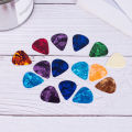 10Pcs Plectrums 1 Pick Holder Electric Celluloid Acoustic Guitar Picks Colorful. 