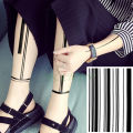 【AiBaby Store】Waterproof Temporary Tattoo Sticker stripe QR streak line Fake Tatto Flash Tatoo leg Abdomen Arm for Girl Women Men. 