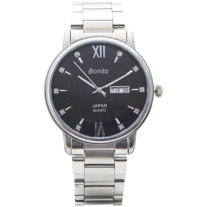 Bonito K-6112-ST-BLK Metal Band Men Watch