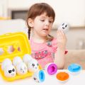 Kids Matching Eggs Shapes and Colors set for Toddlers, 6 Pcs or 12PCS Preschool Educational Learning Color & Shape Recognition STEM Toy– Montessori Geometric Eggs – Sorting Fine Motor Skills, Easter Gifts Basket Stuffers. 