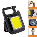 Led Key chain light Cob Steel Keychain Flashlights 800 Lumens Rechargeable Waterproof Portable Led Small Flashlights 4 Modes Mini Working Lights with Collapsible Bracket and Strong Magnet. 