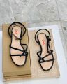 Women Fashion Luxurious New Lock Thumb Supported Casual Flat Slippers ,Sandal Perfect for Summer Wear - Comfortable and Stylish for Any Occasion Black, White, Golden, Silver, Copper. 