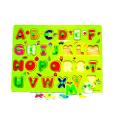 Baby Educational Wooden High Quality ABC Puzzle with Knob. 