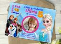Pack of 5 Frozen Birthday Invitation, Editable Frozen Birthday Party Invitations, Girls Birthday, Elsa, Anna, Kids Invite Template. 
