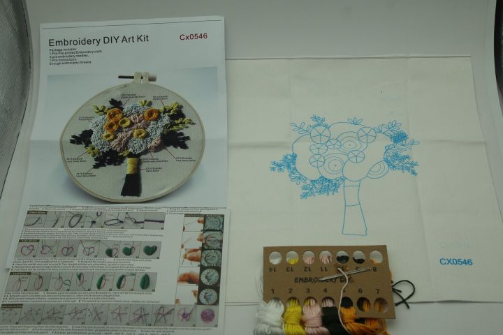 Embroidery%20Kit%20Beautiful%20Flower%20Theme%20Embroidery%20Kit%20For%20Home%20Decor.%20-%20Image%202