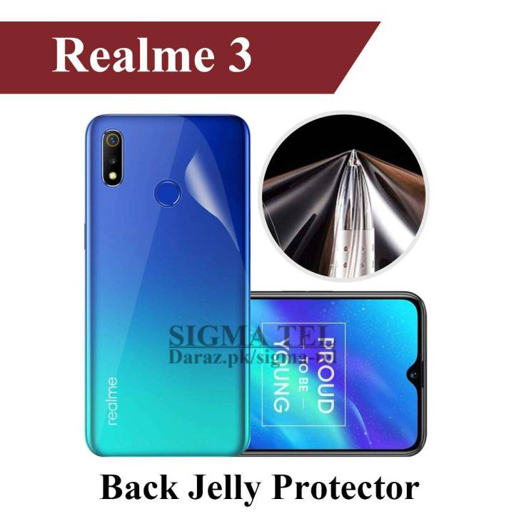 Realme 3 Back Jelly Protector Clear Soft Protection Film Transparent Hydrogel Film Protector For Realme 3